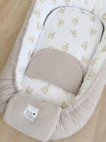 Mekano gnijezdo za bebe od velura s pamučnom unutrašnjosti, uzorak žirafa
