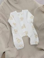 Muslin kombinezon za bebe s uzorkom žirafa hrvatska proizvodnja